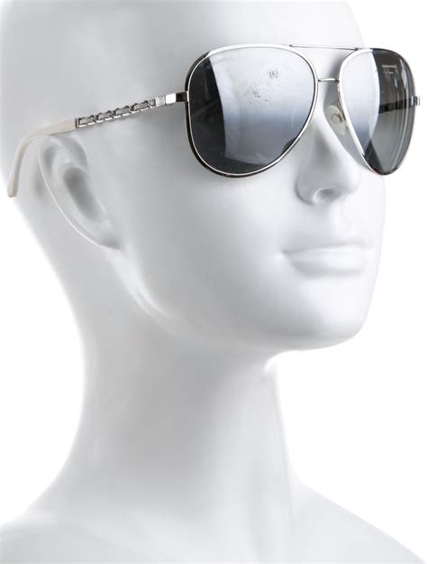 chanel aviator white|chanel aviator sunglasses silver.